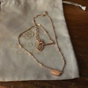 Kendra Scott Rose Gold Fern Pendant Necklace